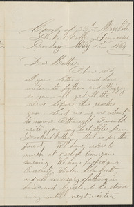 Letter from William Jubb, Lookout Valley, Tennessee, to Jabez Jubb, West Chelmsford, Mass., May 1, 1864
