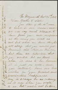 Letter from Joe Culley, No. Weymouth, to William Jubb, West Chelmsford, Mass., November 26, 1865