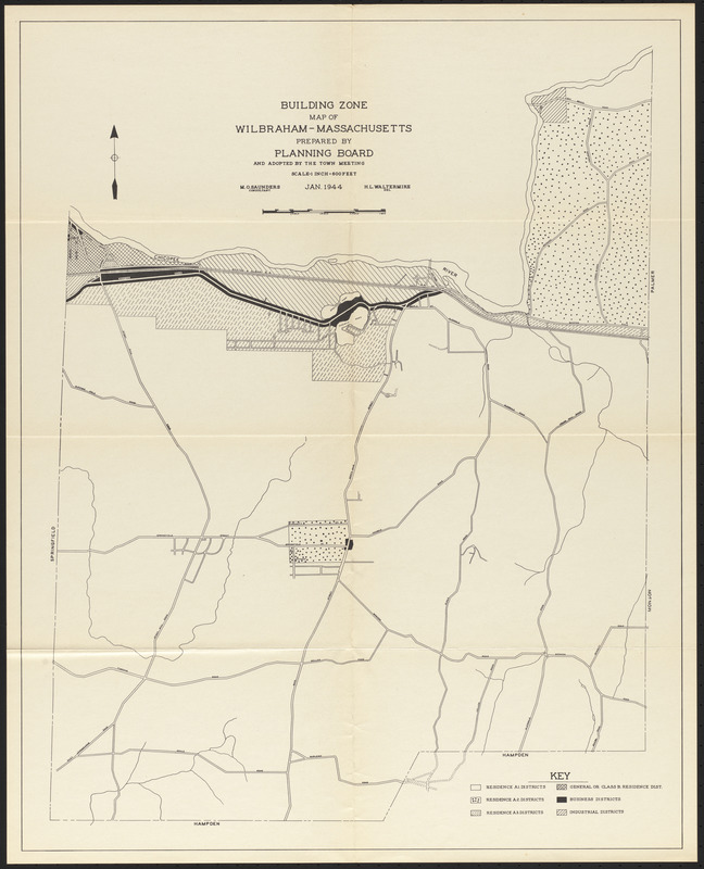 Building zone map of Wilbraham, Massachusetts Digital Commonwealth