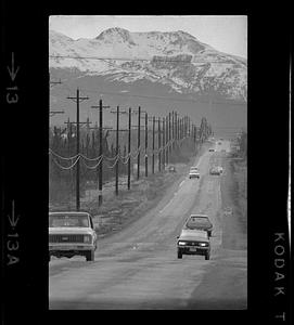 Cars driving on a road, Alaska