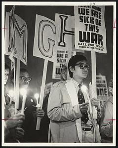 Medical Student in Copley Sq. war protest.