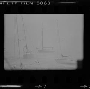 Boats on water during Hurricane David