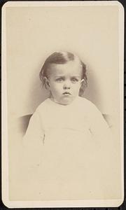 Portrait of a baby in white
