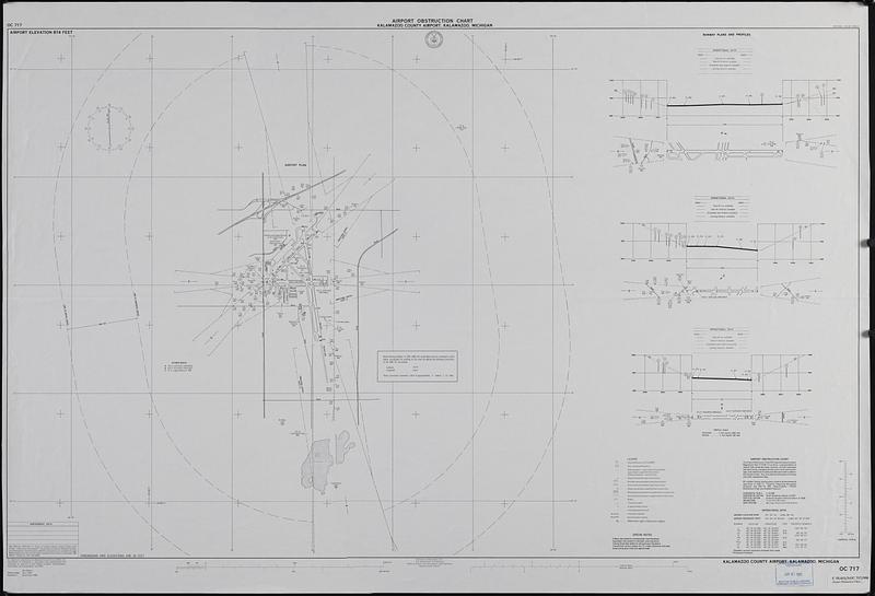 Airport obstruction chart, OC 717, Kalamazoo County Airport, Kalamazoo, Michigan