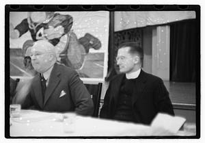 Boston Park Department function, Boston Parks Commissioner William Long on left