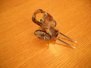 Miniature rickshaw, mottled material