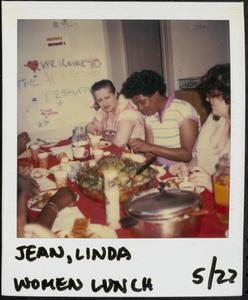 Jean, Linda at women lunch, 5/22