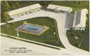 Cole's Motel, U.S. Route 301 (within city limits) Olanta, South Carolina