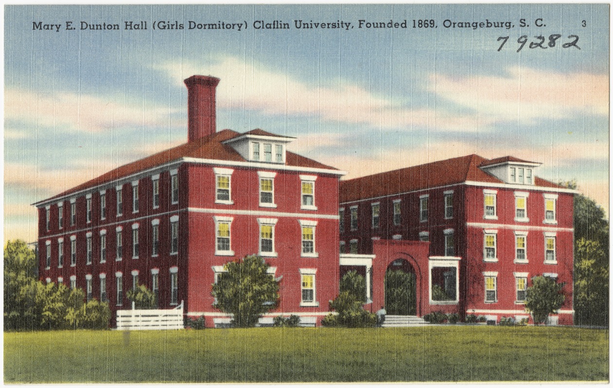 Mary E. Dunton Hall (girls dormitory) Claflin University, founded 1869, Orangeburg, S. C.