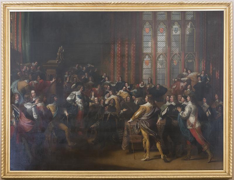 Charles I demanding in the House of Commons the five impeached members, 1641-1642