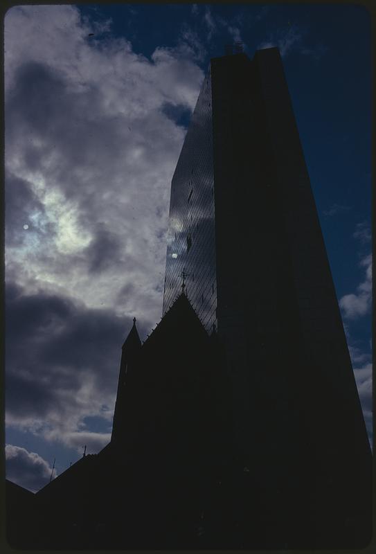 Copley Sq. 9 a.m. New John Hancock - wind damage