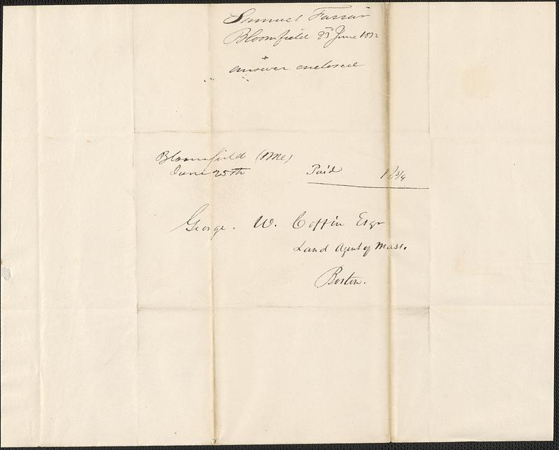 Samuel Farrar to George Coffin, 23 June 1832 - Digital Commonwealth