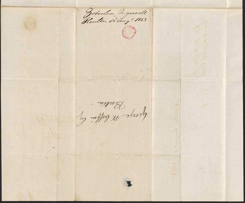 Zebulon Ingersoll to George Coffin, 15 August 1843 - Digital Commonwealth
