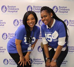 Lakeara Ingram and Shani Brown at the Boston Children's Hospital Photo Sharing Event