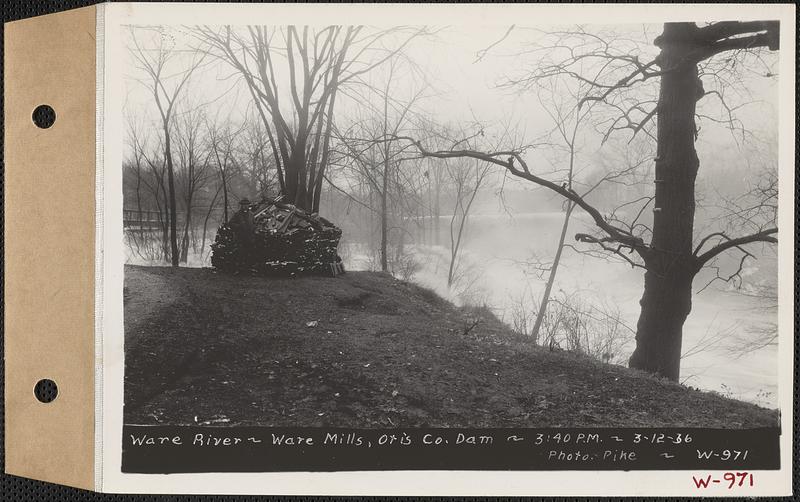 Ware River, Ware Mills, Otis Co. dam, Ware, Mass., 3:40 PM, Mar. 12, 1936