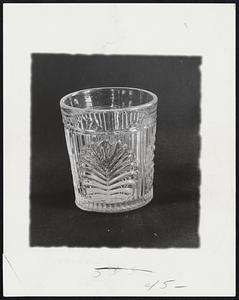 Made to Last-This ribbed palm tumbler, a Pittsburgh pattern of the 60's, has a sturdiness and an esthetic appeal that makes it still a functional household item.
