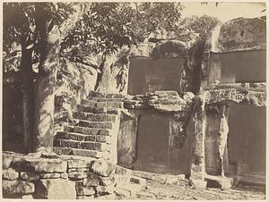 View of Alakapuri Gumpha, Cave 4, Udayagiri and Khandagiri Caves, India