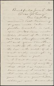 Letter from Zadoc Long to John D. Long, June 2, 1866