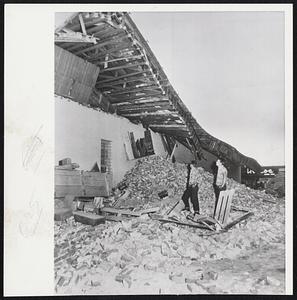 Salesman Crushed to Death. Pat Cosby, a salesman, was buried beneath the roof of the Kern County Equipment Co., when it collapsed during Friday's quake.