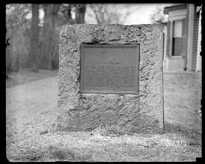Marker for home of Samuel Francis Smith who wrote hymn "America," Newton