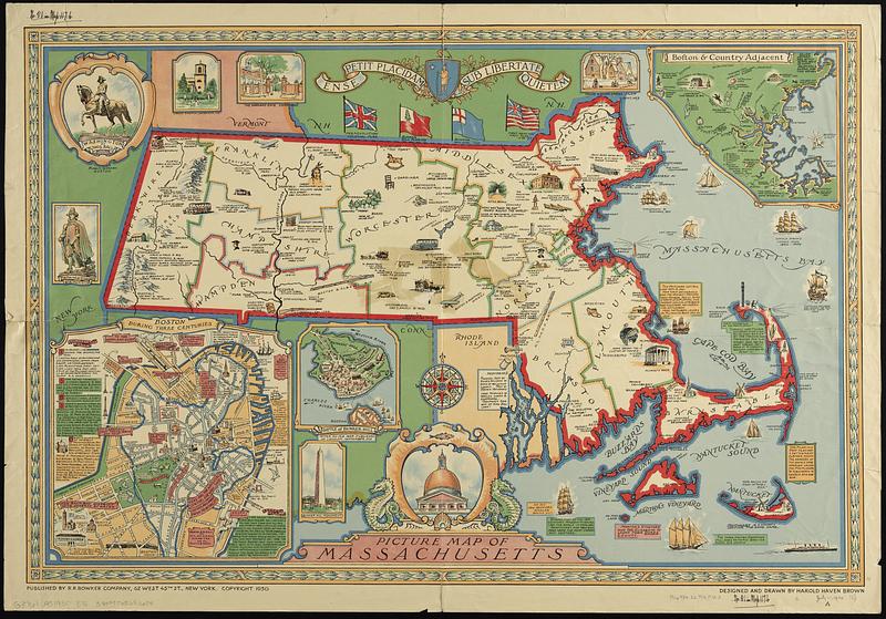 Picture map of Massachusetts