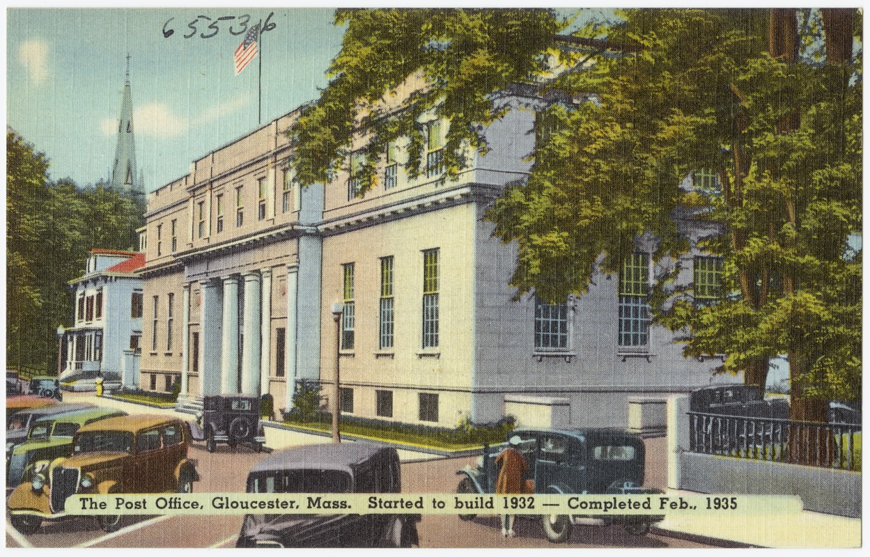 The post office, Gloucester, Mass., started to build 1932 -- Completed Feb., 1935