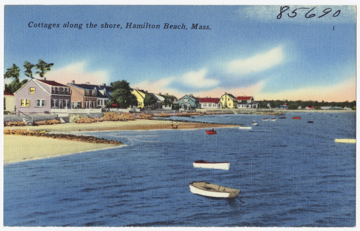 Cottages along the shore, Hamilton Beach, Mass.