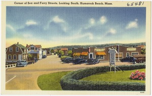 Corner of Sea and Ferry Streets, looking south, Humarock Beach, Mass.