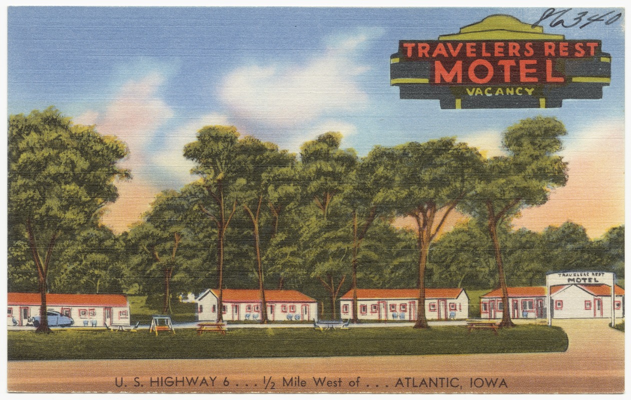 Travelers Rest Motel, U. S. Highway 6...1/2 mile west of... Atlantic, Iowa
