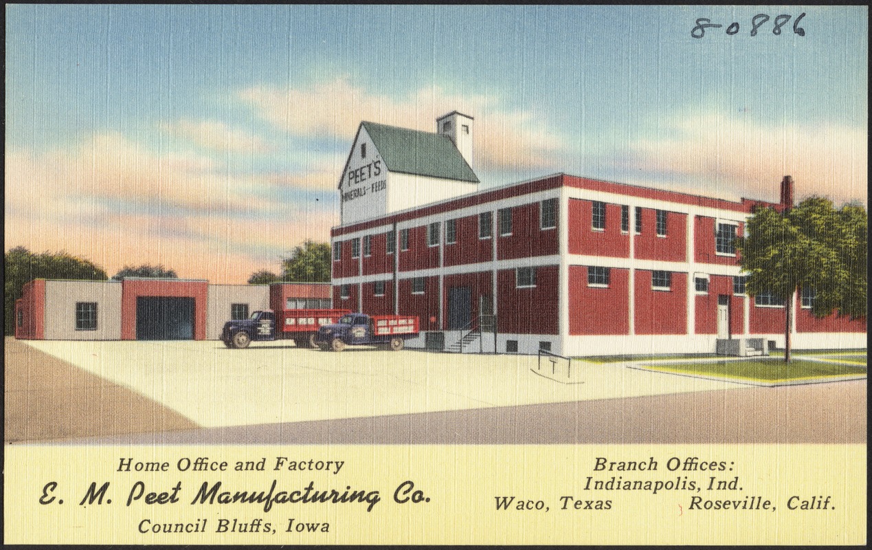 E. M. Peet Manufacturing Co., Home office and factory, Council Bluffs, Iowa