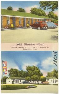 100th Meridian Motel, 2300 W. Chestnut St., on U. S. Highway 50, Dodge City, Kansas