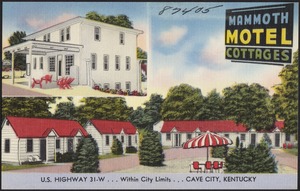Mammoth Motel Cottage, U.S. Highway 31-W... within city limits... Cave City, Kentucky