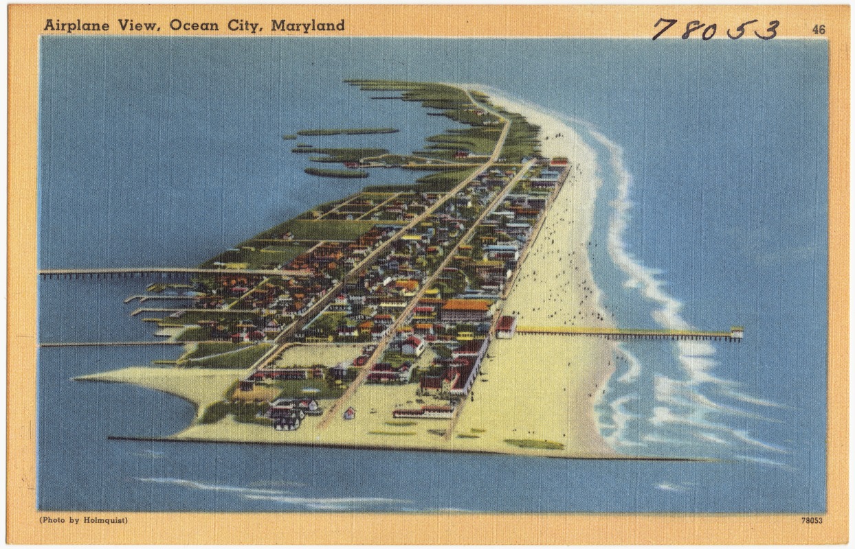 Airplane view, Ocean City, Maryland