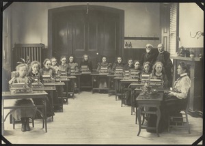 Typing Class, The Royal Normal College for the Blind, England