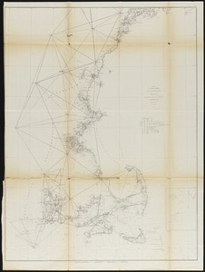 Sketch A showing the progress of the survey in Section No. 1 from 1844 to 1854