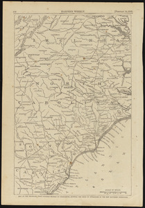 Map of the sea-board from Fortress Monroe to Charleston, showing the field of operations of the new southern expedition