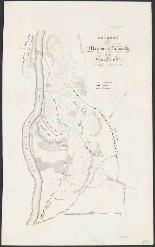 Retreat of the Marquis de Lafayette from Barren Hill, May 20th, 1778