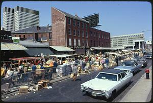 Outdoor food market at Haymarket Square