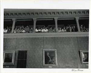 Crowd Protesting the Firing of City Manager James Leo Sullivan, Balcony, May 1970