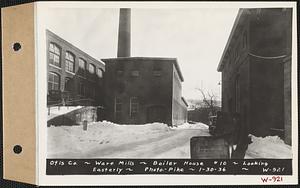 Otis Co., Ware Mills, boiler house #10, looking easterly, Ware, Mass., Jan. 30, 1936