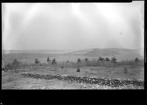 General view of Quabbin Reservoir from former Woods property, during filling, Quabbin Reservoir, Mass., ca. 1942