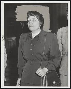 Mrs. Edith Abber, 33, of 481 Blue Hill Ave., Roxbury, former chairman of the Massachusetts branch of the allegedly Communist-dominated Labor Youth League.