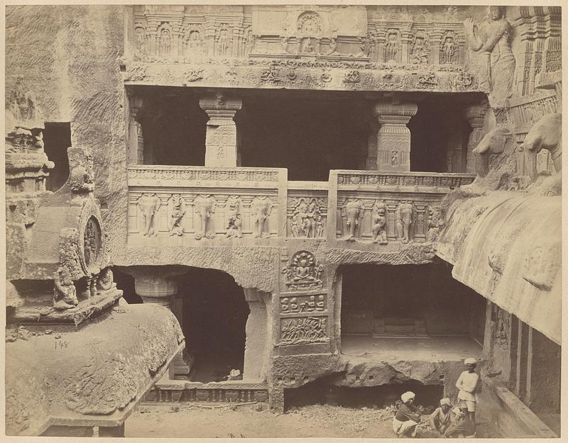 Left wing of the Indra Sabha Jain Cave Temple (Cave XXXII), Ellora