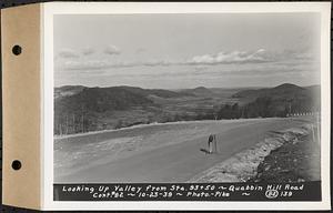 Contract No. 82, Constructing Quabbin Hill Road, Ware, looking up valley from Sta. 93+50, Ware, Mass., Oct. 23, 1939