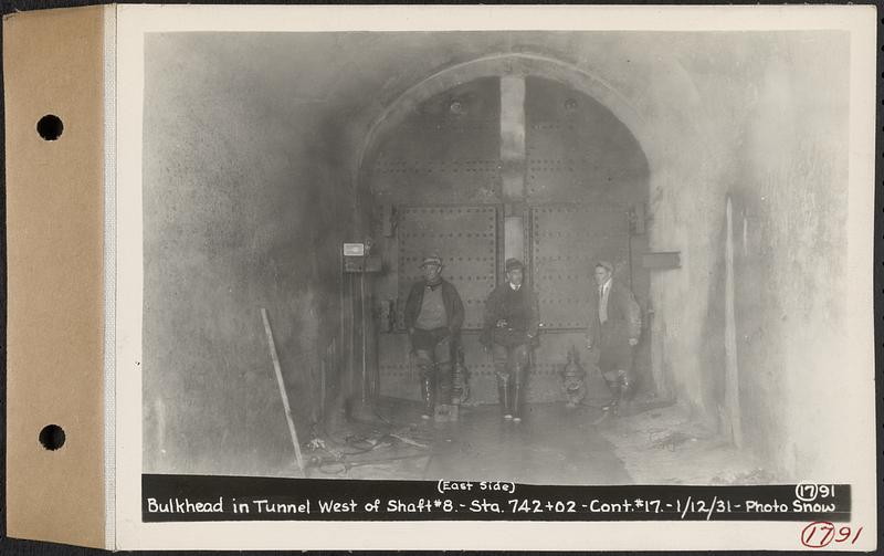 Contract No. 17, West Portion, Wachusett-Coldbrook Tunnel, Rutland ...