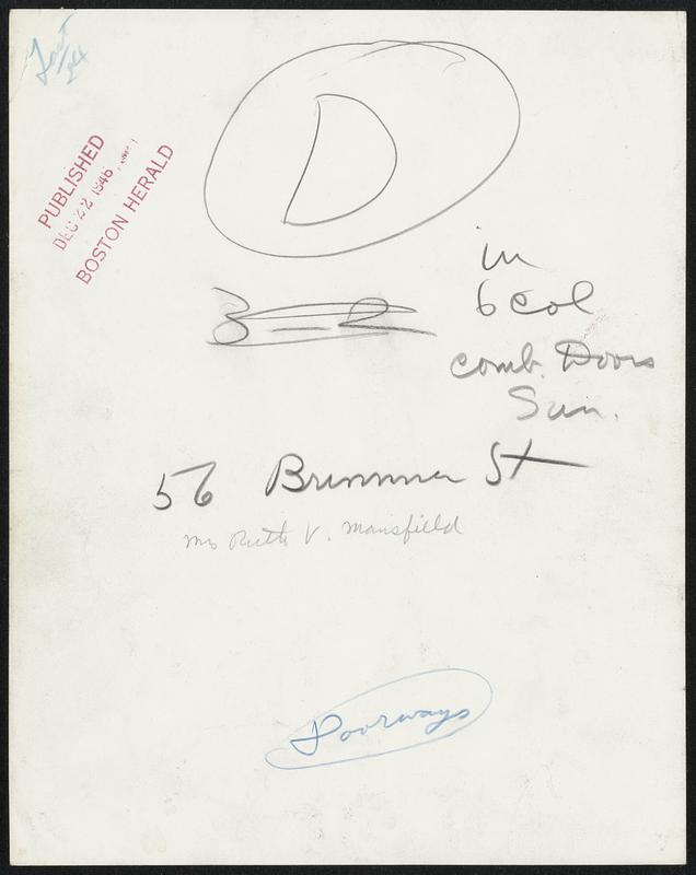 56 Brimmer St., Mrs. Ruth V. Mansfield