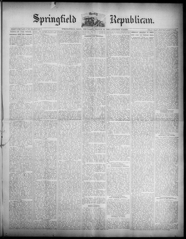 Springfield Weekly Republican. March 15, 1906 - Digital Commonwealth