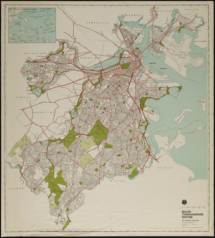 Major thoroughfare system, city of Boston, June 1972