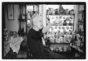 Mrs. Lue Stuart Wadsworth, collector of rare pitchers