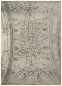 Detail of marble mosaic ceiling in entrance hall.